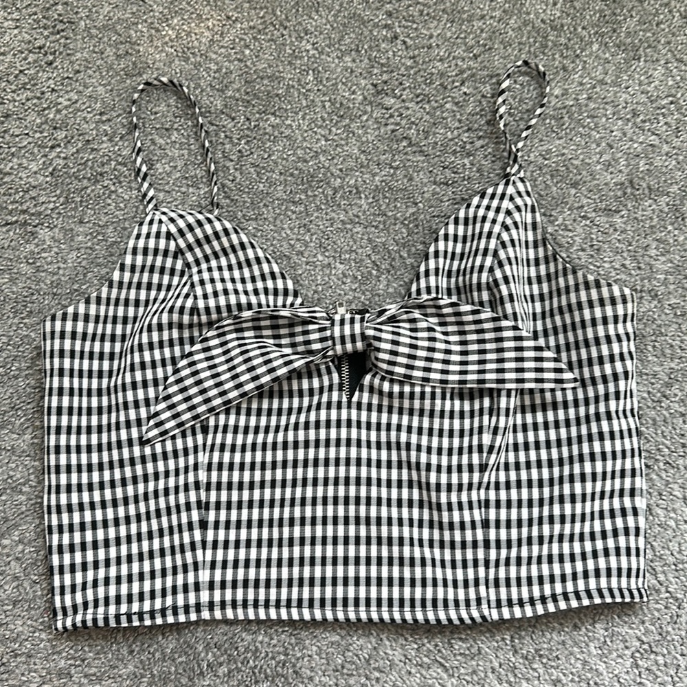 Checkered Carmen Forbes tank top